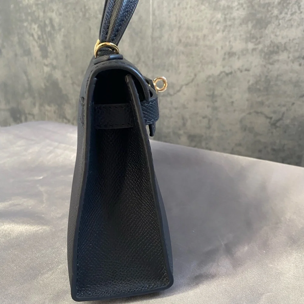 Hermès Mini Kelly (20cm) in black Epsom leather - Picture 12 of 16